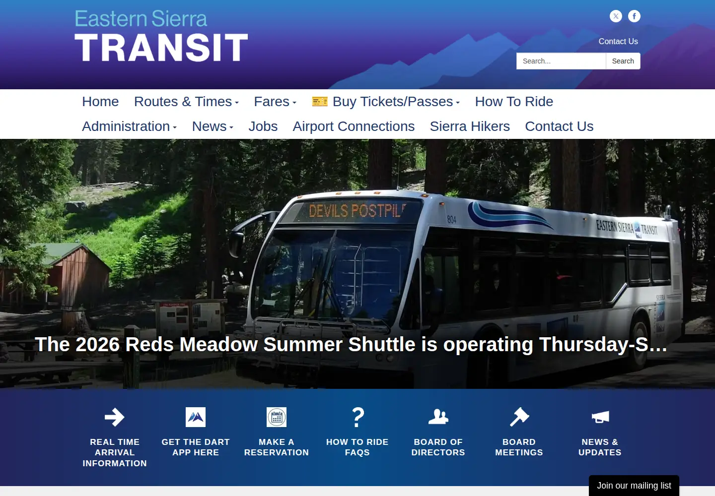 Screenshot of estransit.com