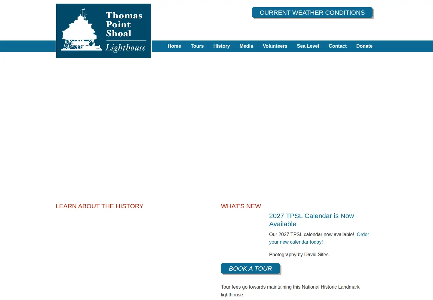 Screenshot of thomaspointlighthouse.org