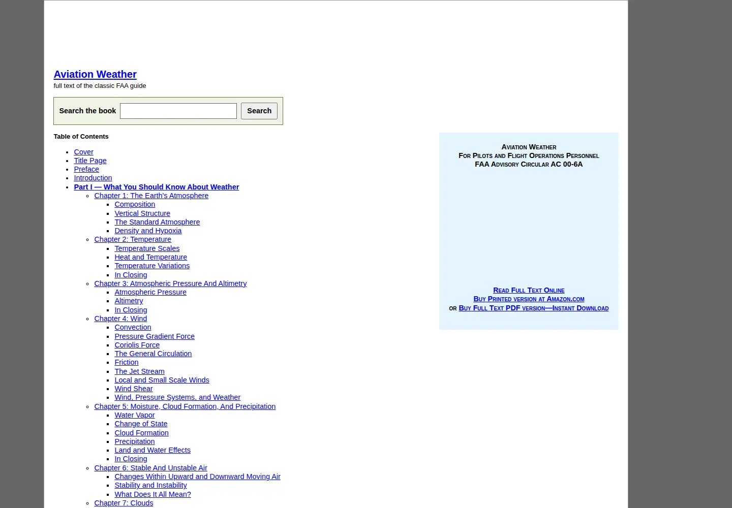 Captured homepage of aviationweather.ws in the current scan