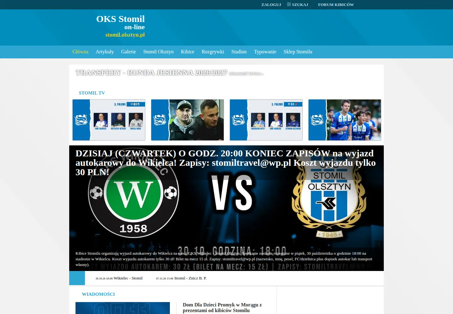 Screenshot of stomil.olsztyn.pl