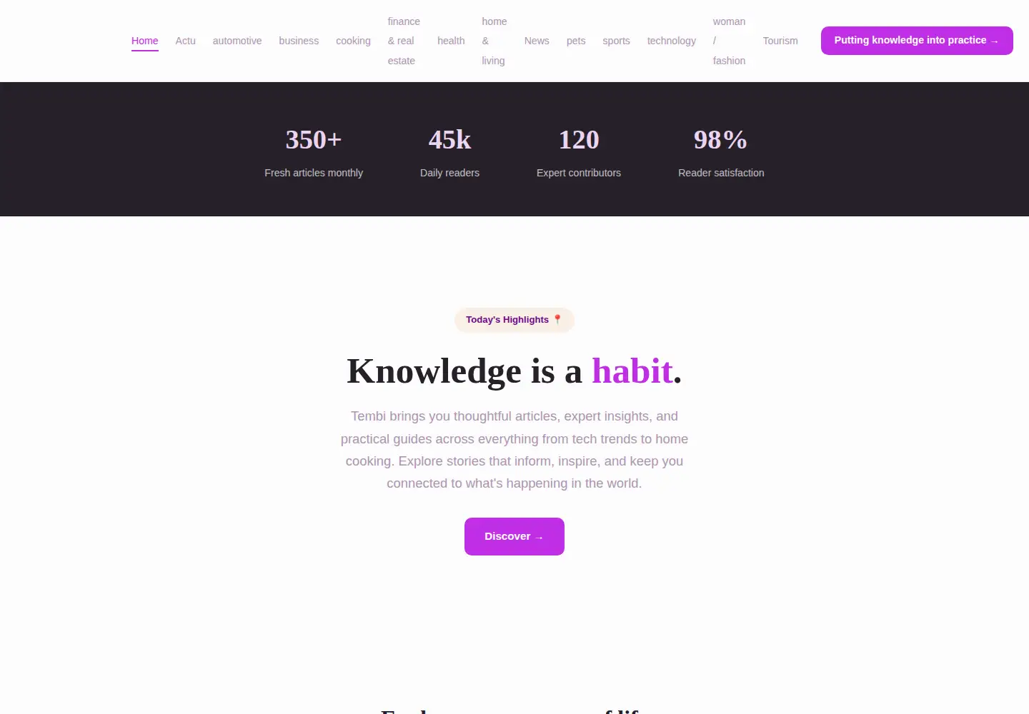 Screenshot of tembi.org
