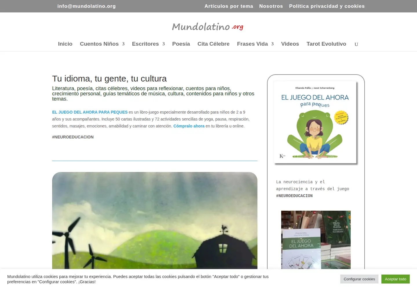 Captured homepage of mundolatino.org in the current scan