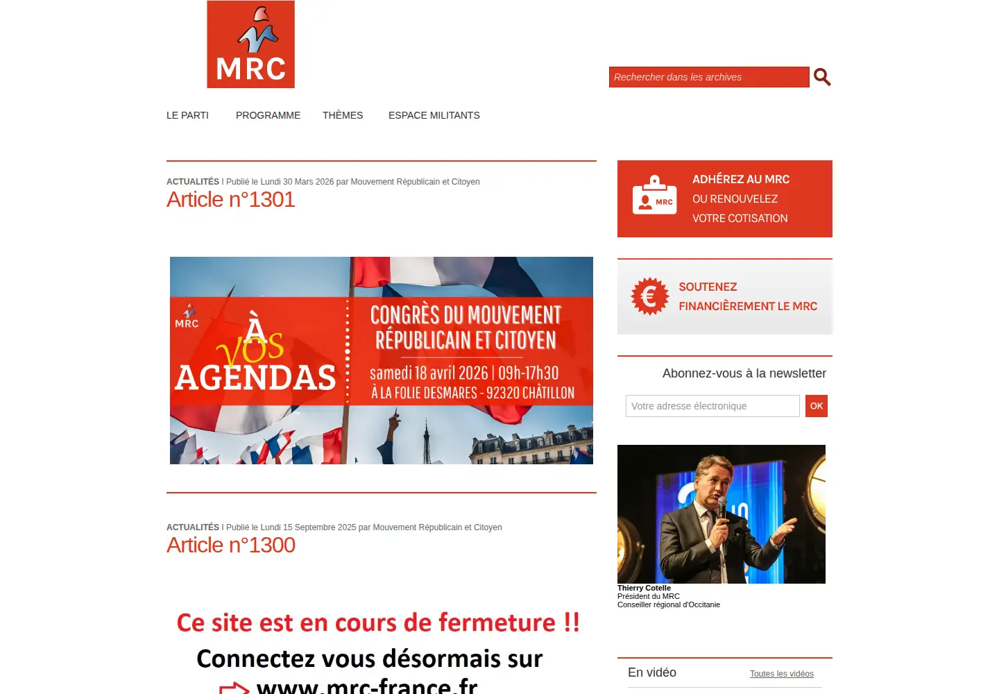 Screenshot of mrc-france.org