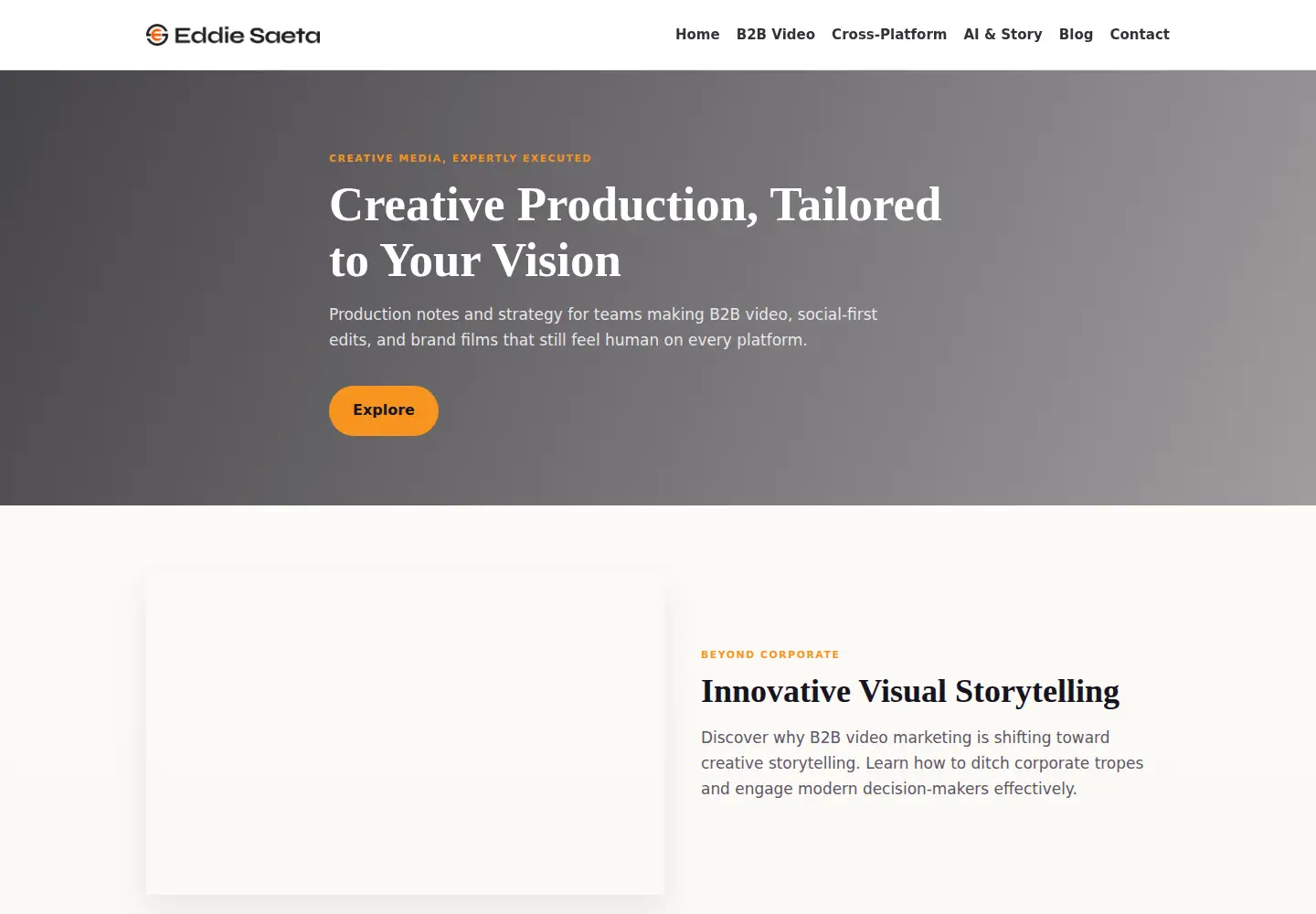 Captured homepage of eddiesaeta.com in the current scan