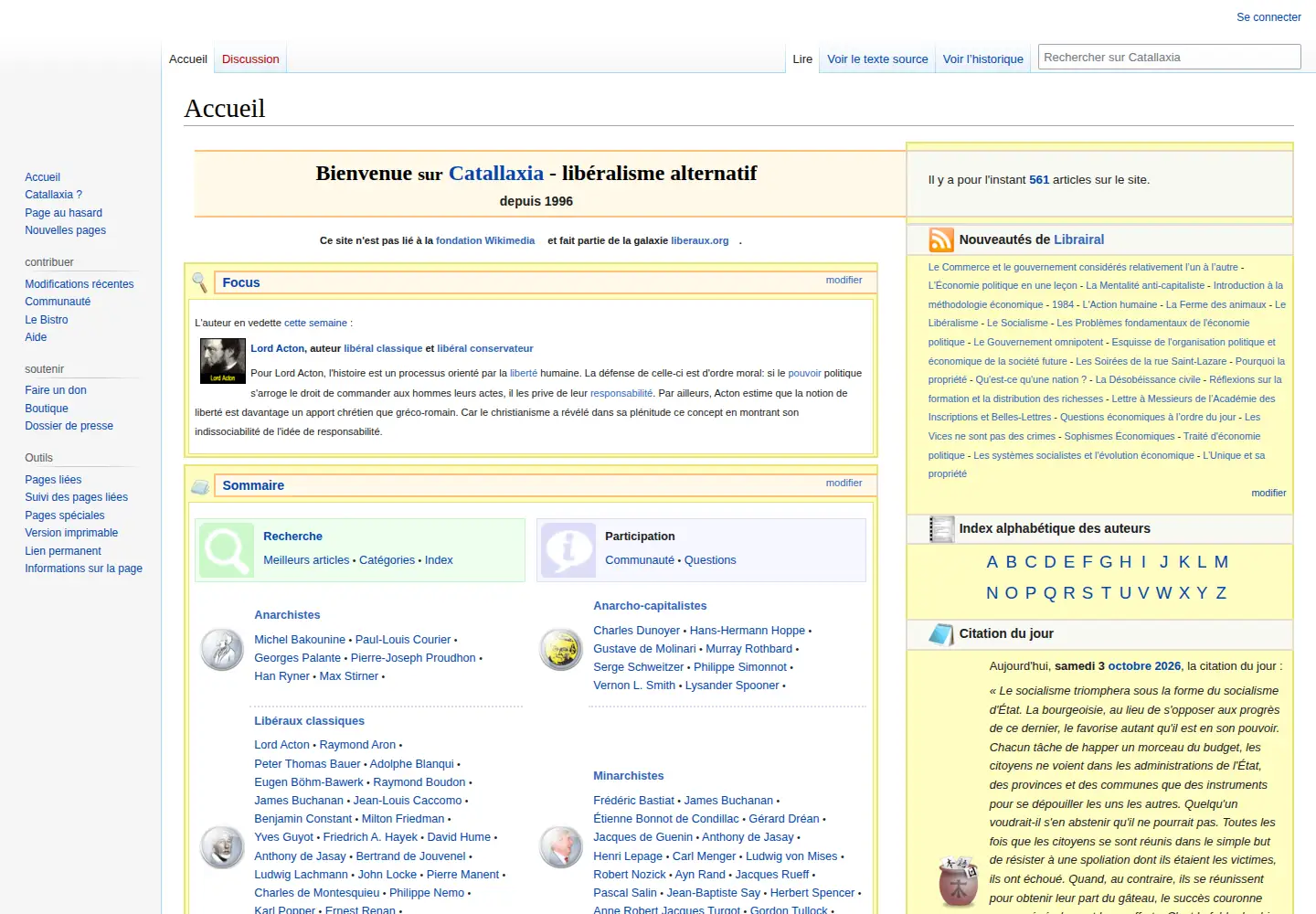 Screenshot of catallaxia.org