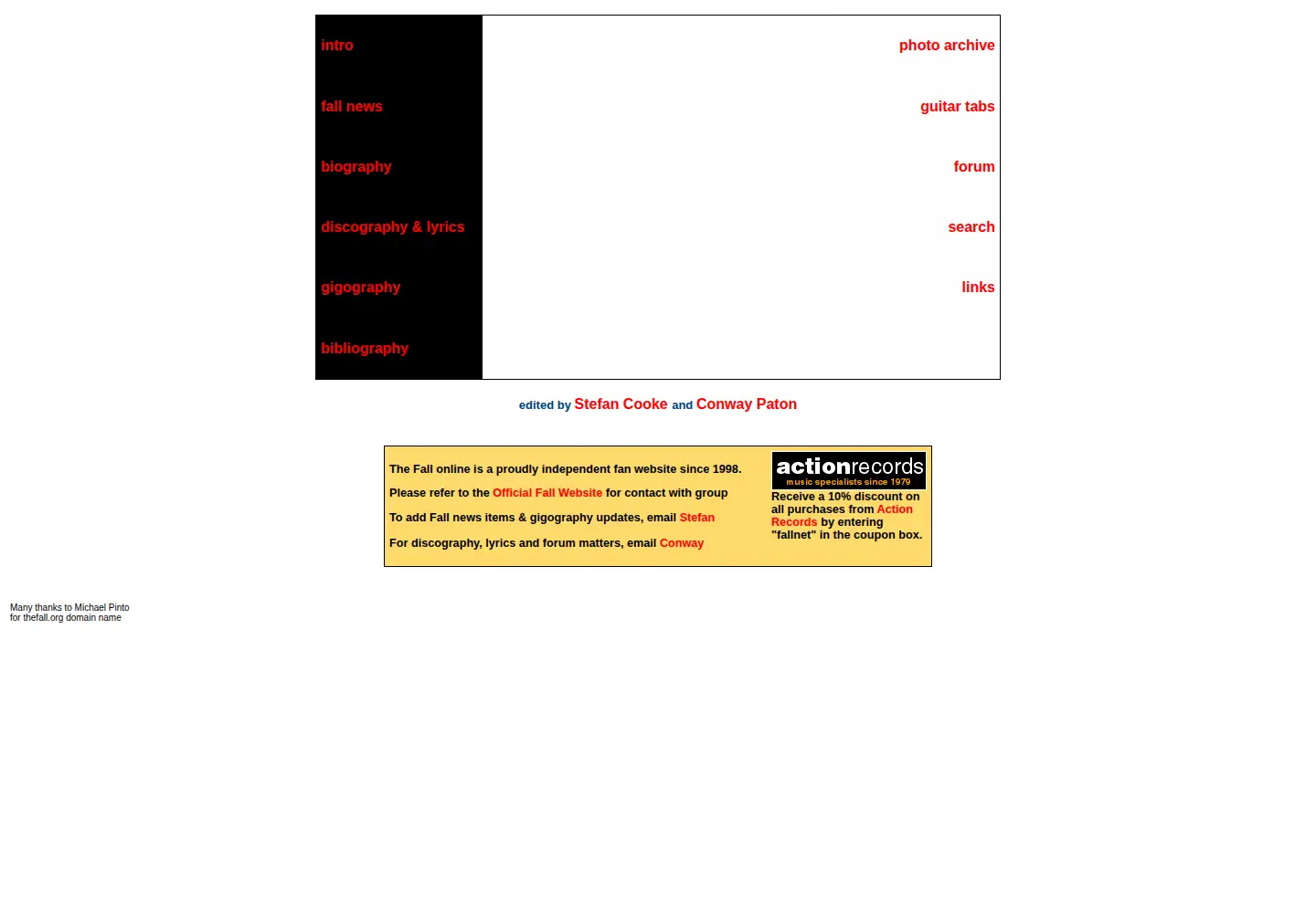 Screenshot of thefall.org