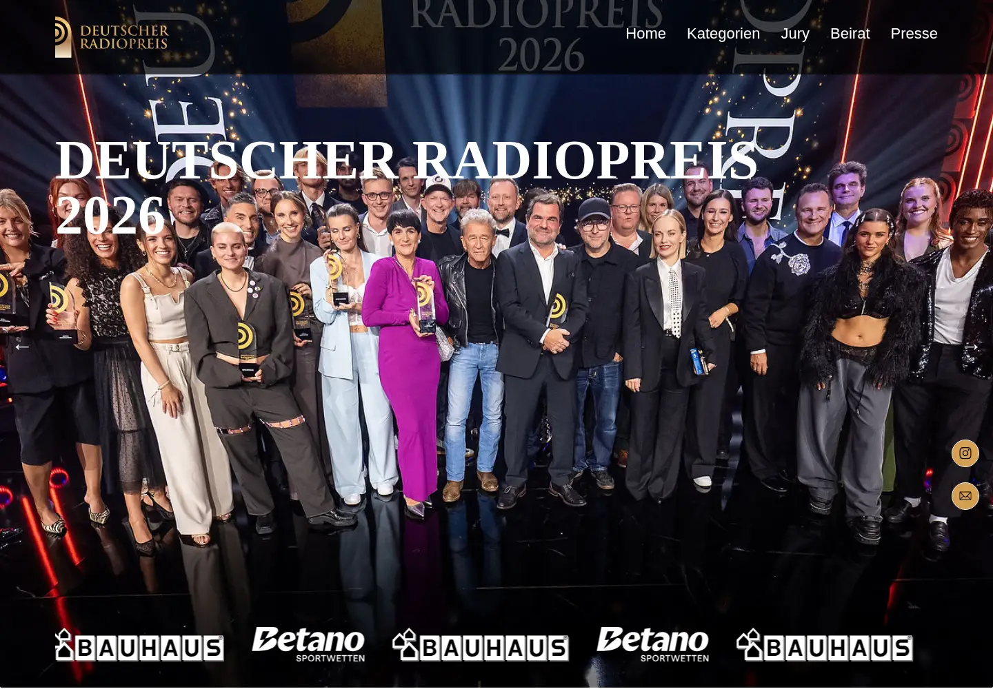 Screenshot of deutscher-radiopreis.de