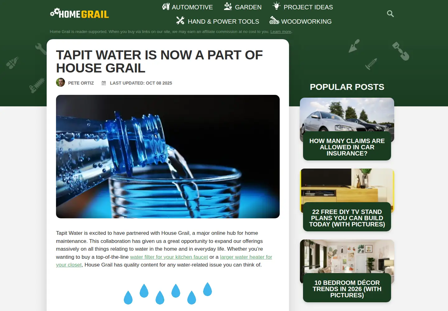 Screenshot of waterandfood.org