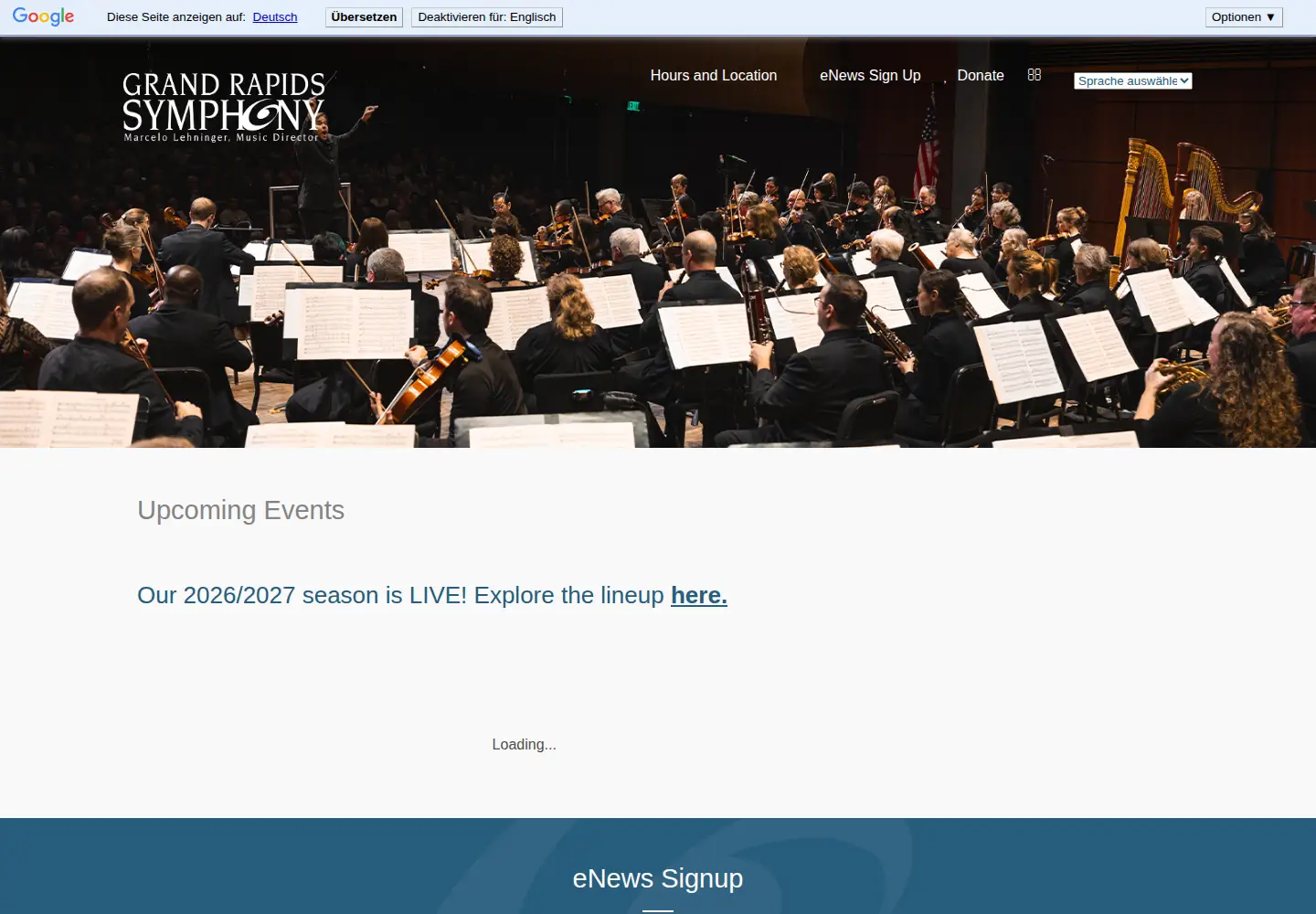 Screenshot of grsymphony.org