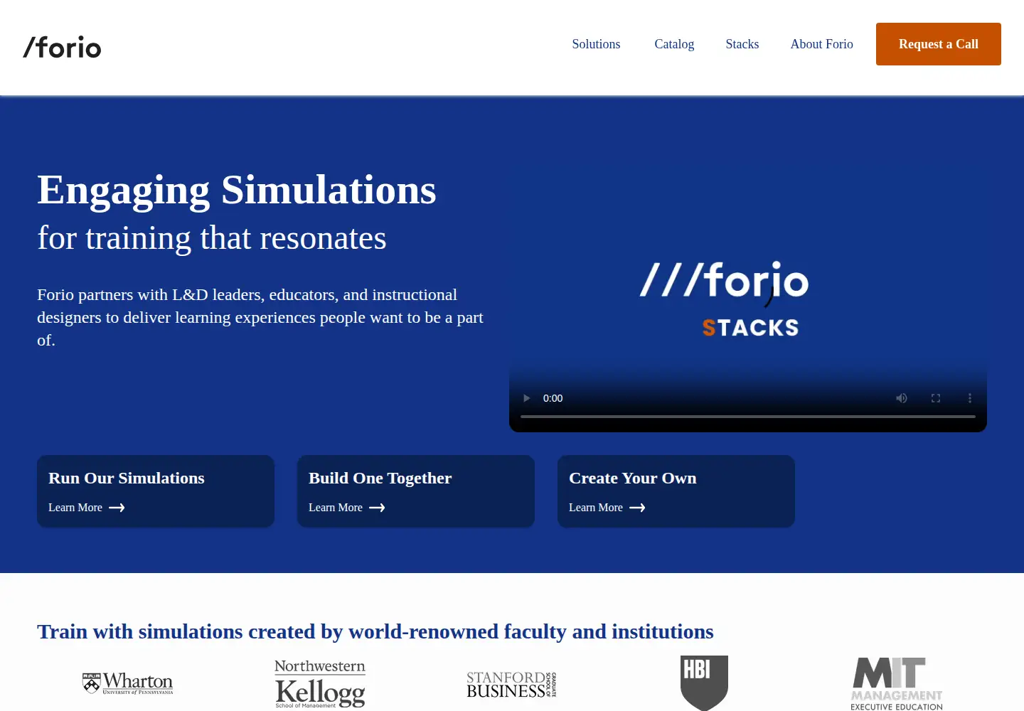 Captured homepage of forio.com in the current scan