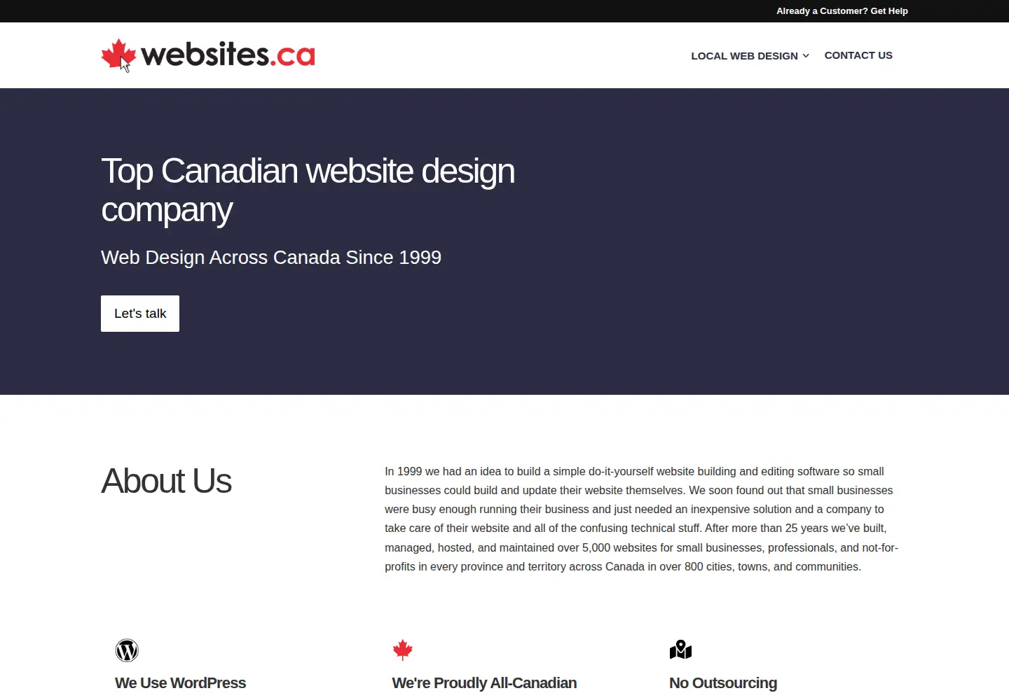 Screenshot of websites.ca