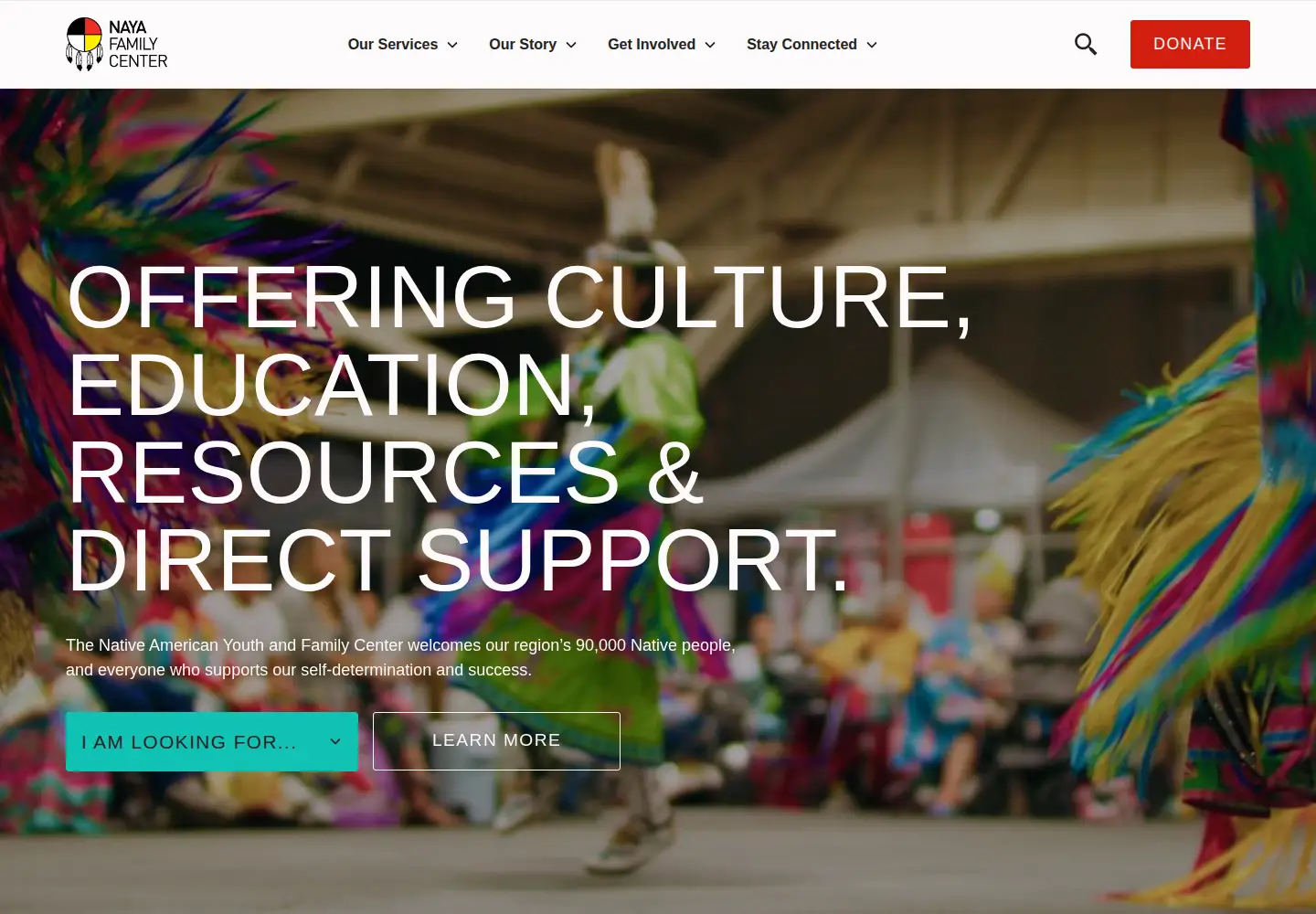 Captured homepage of nayapdx.org in the current scan