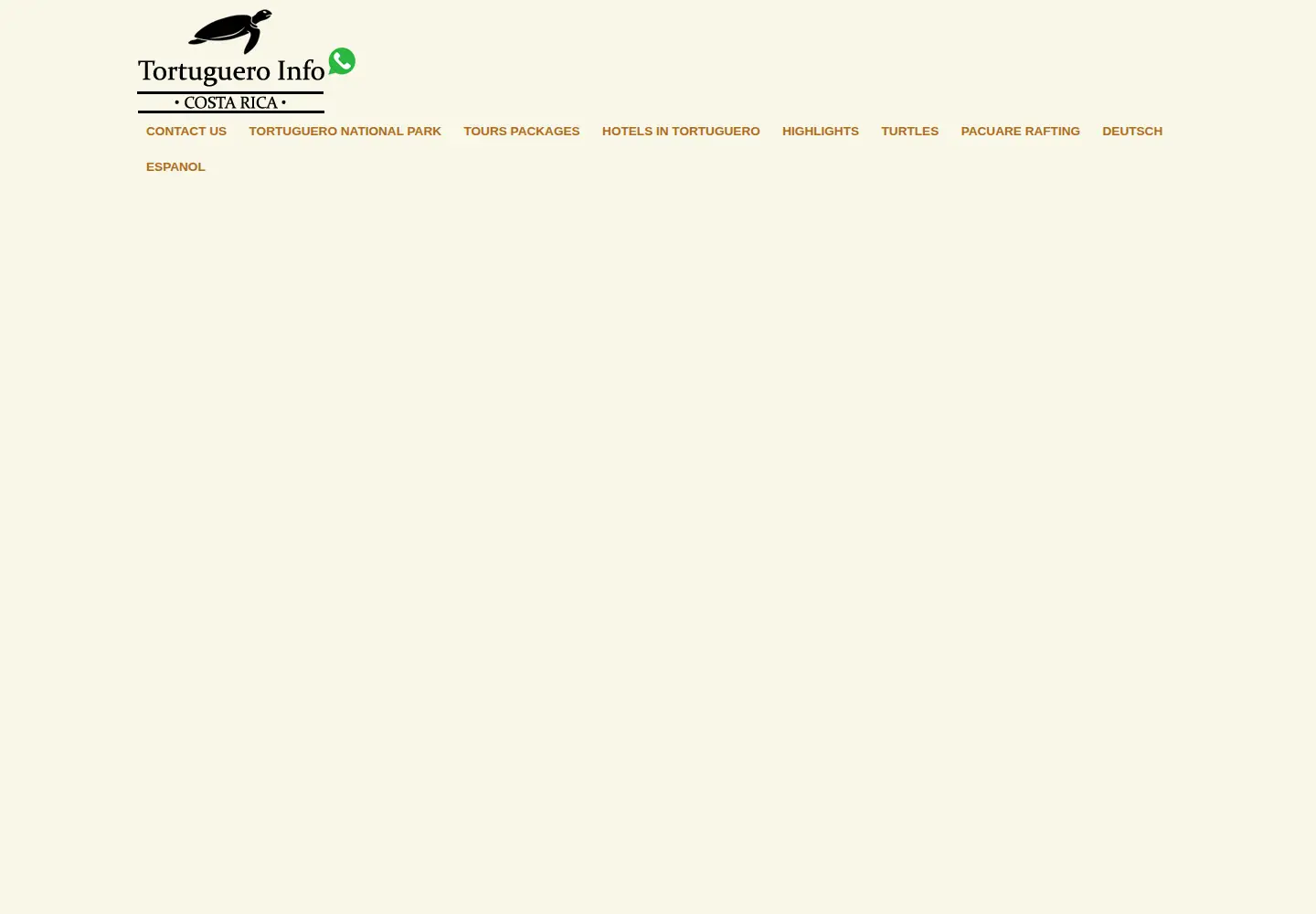 Screenshot of tortugueroinfo.com
