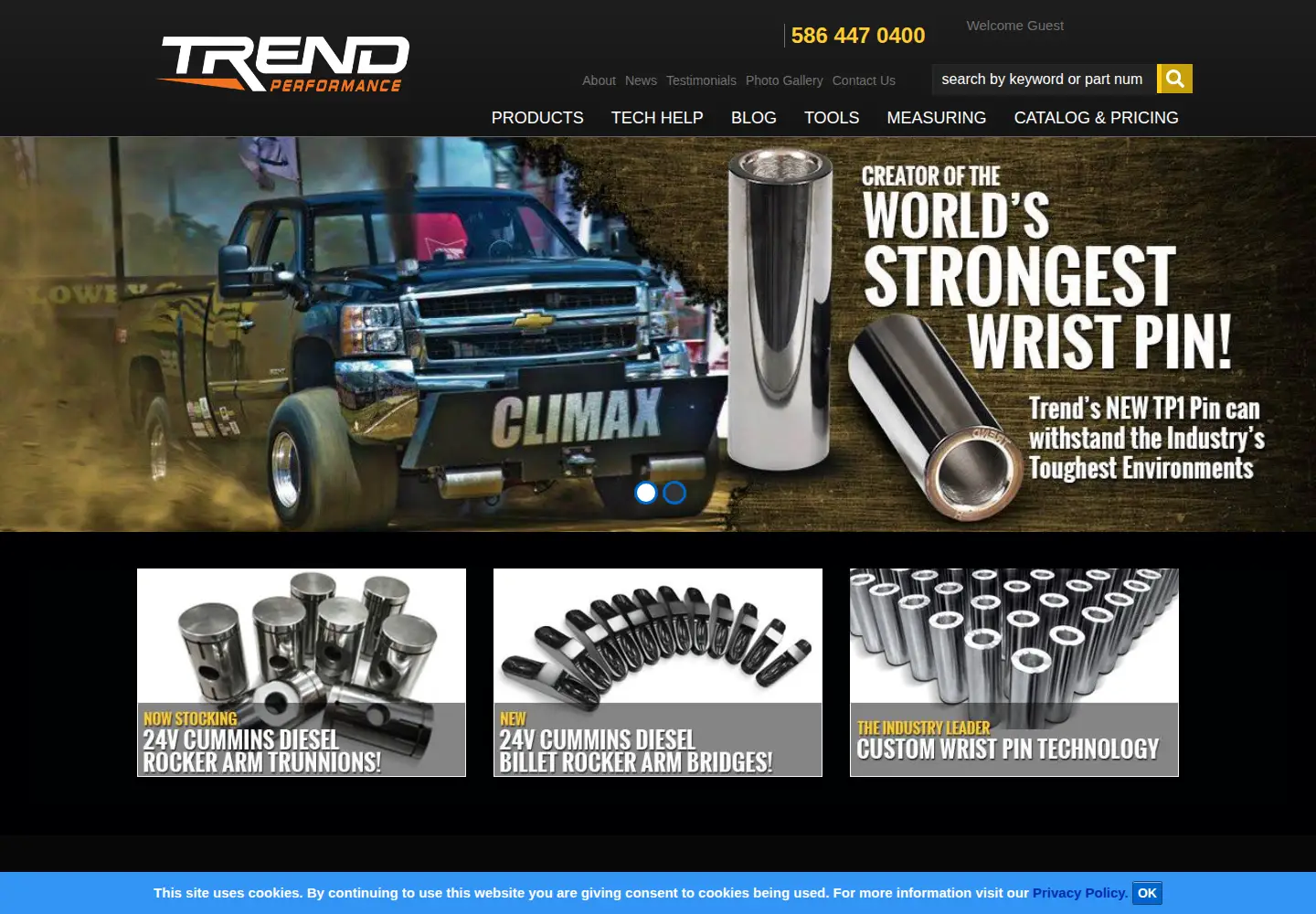 Screenshot of trendperform.com