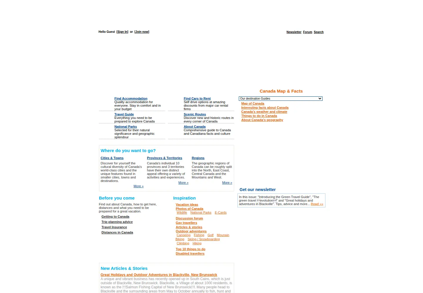 Screenshot of trailcanada.com