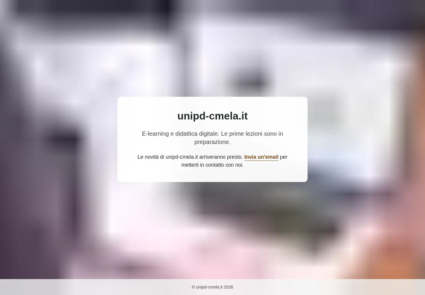Captured homepage of unipd-cmela.it in the current scan
