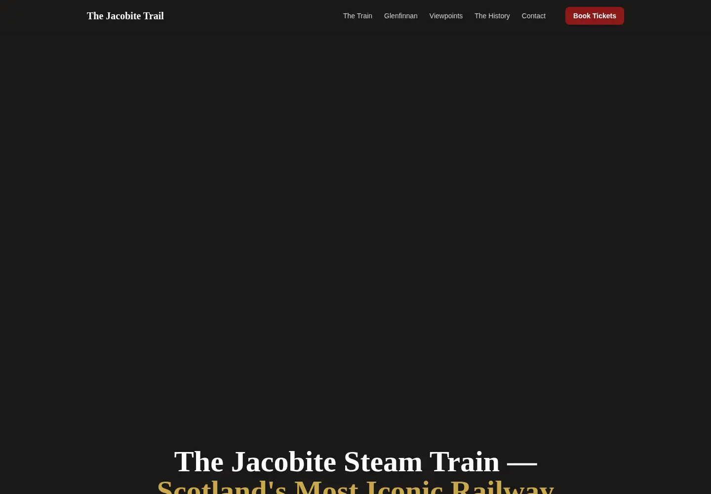 Captured homepage of jacobitetrail.co.uk in the current scan