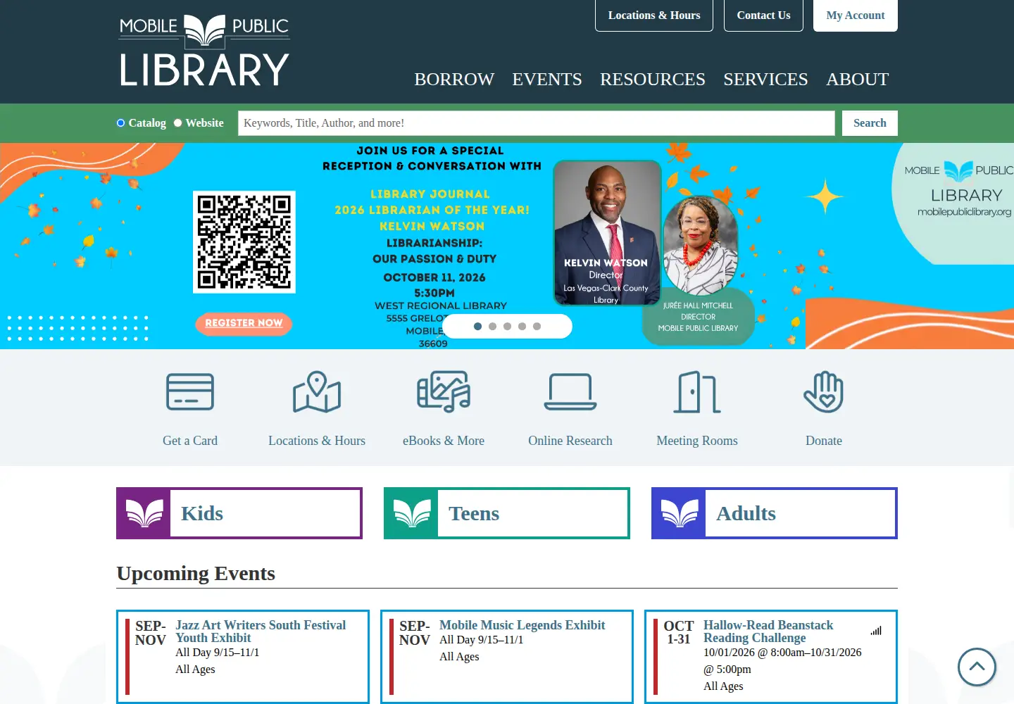 Screenshot of mobilepubliclibrary.org