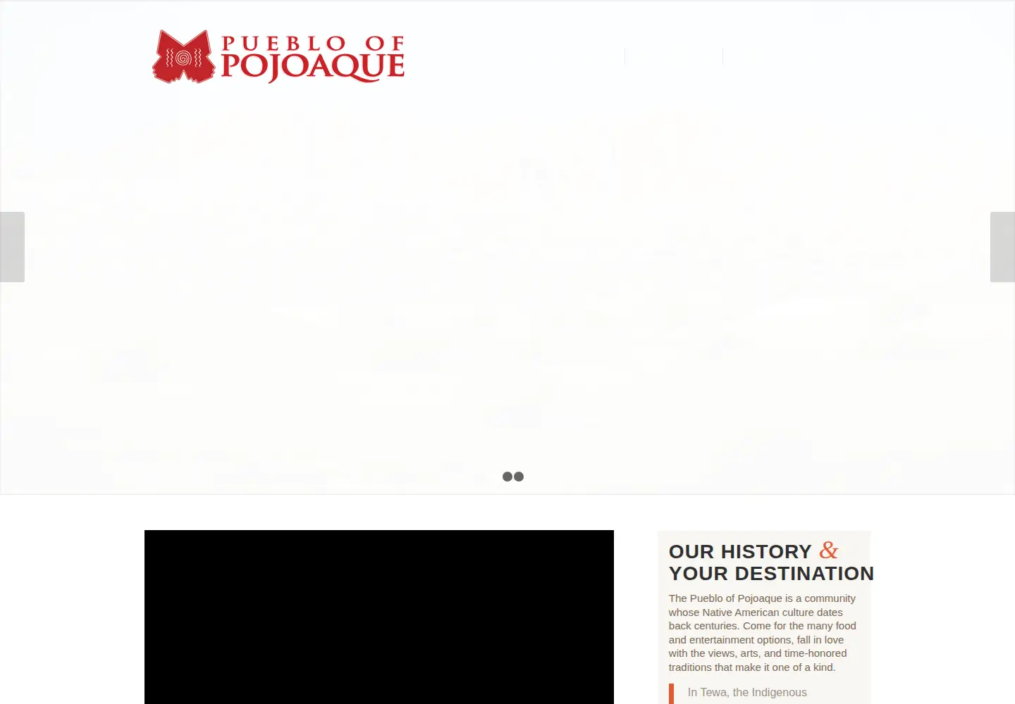 Captured homepage of pojoaque.org in the current scan