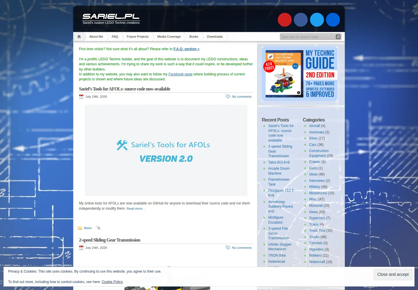 Screenshot of sariel.pl