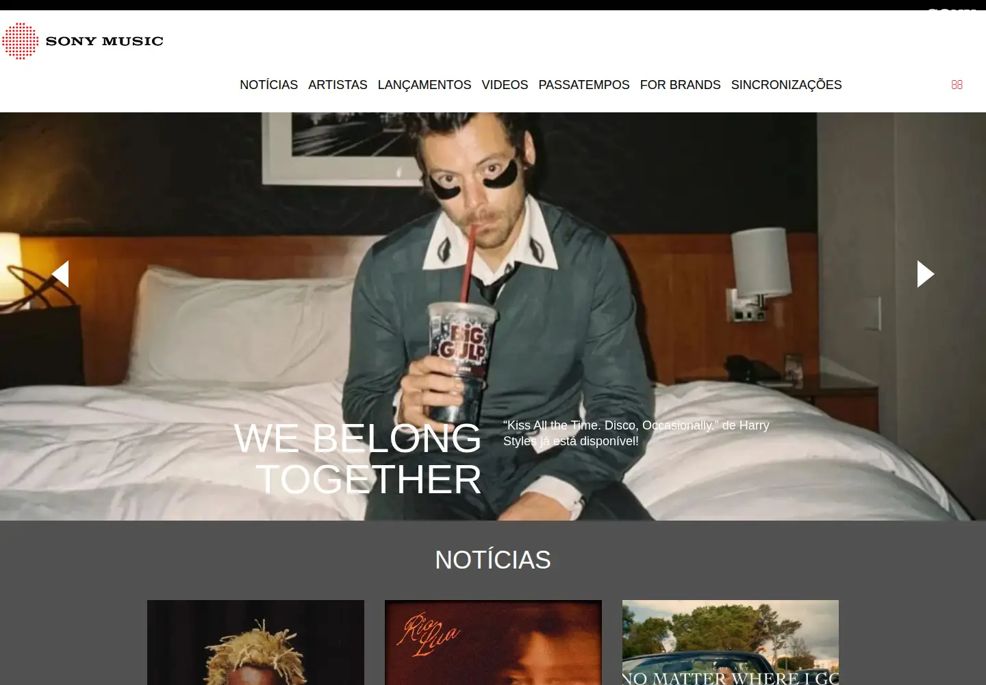 Screenshot of sonymusic.pt
