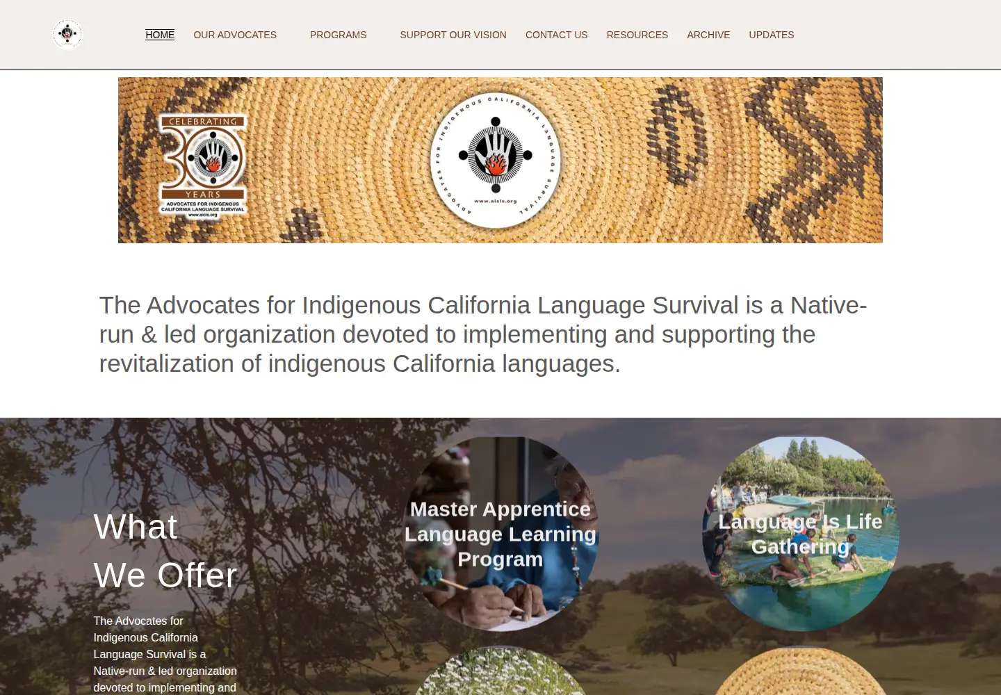 Screenshot of aicls.org
