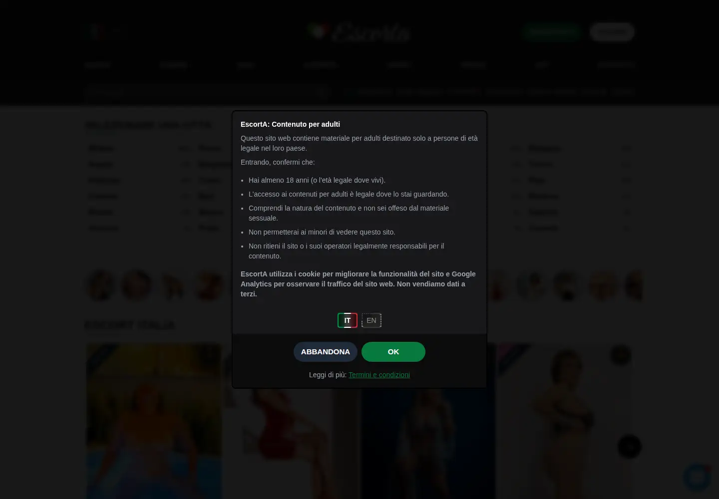 Screenshot of escorta.com