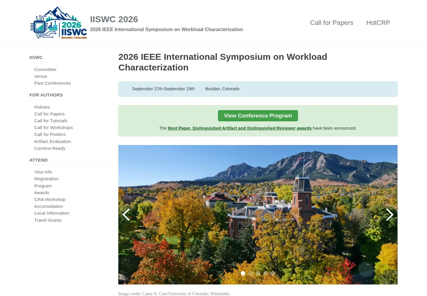 Screenshot of iiswc.org