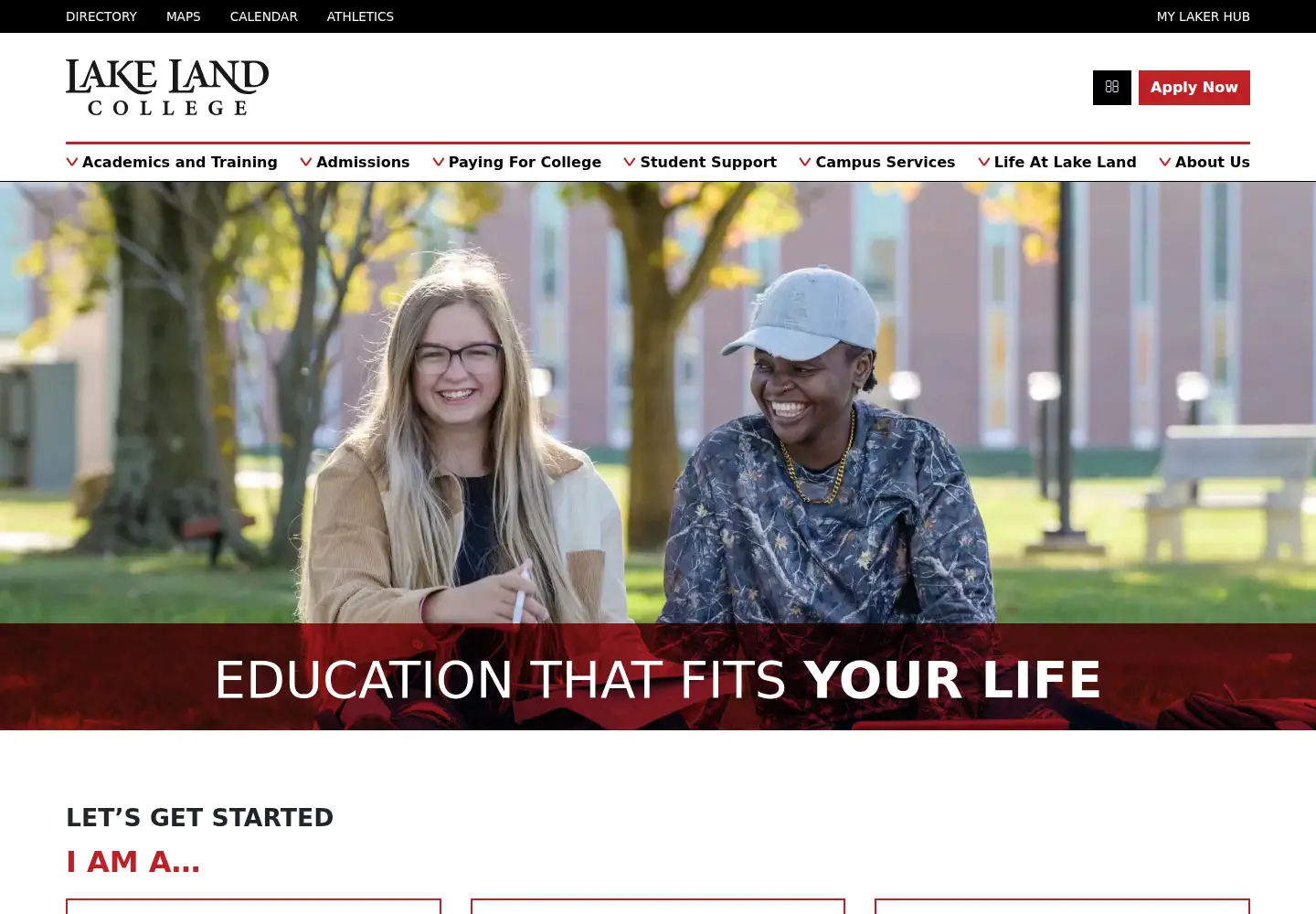 Screenshot of lakeland.cc.il.us