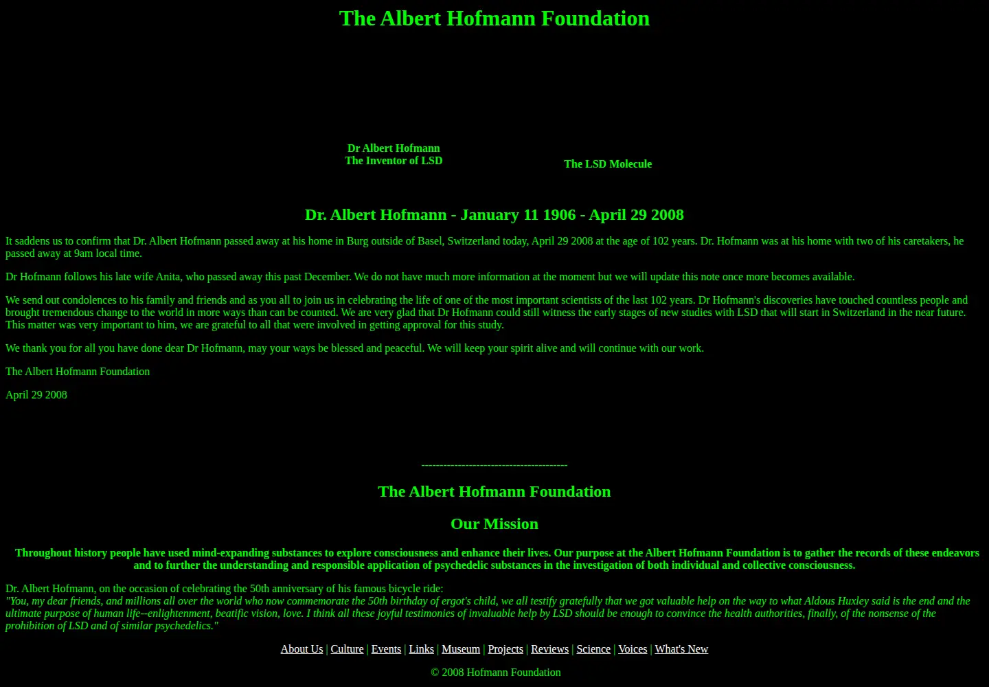 Screenshot of hofmann.org
