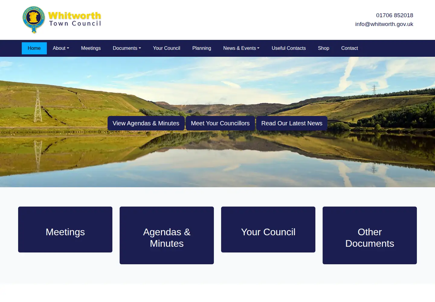 Screenshot of whitworth.gov.uk