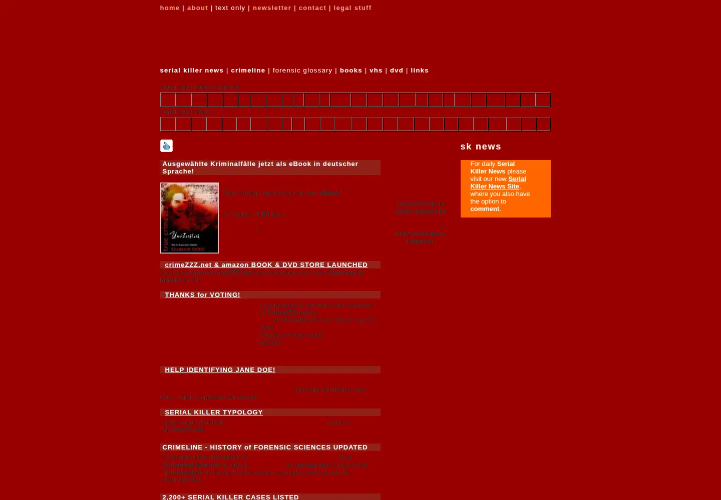 Screenshot of crimezzz.net