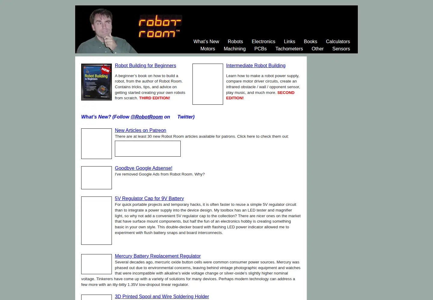 Captured homepage of robotroom.com in the current scan