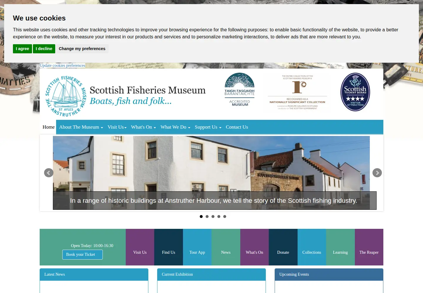Screenshot of scotfishmuseum.org