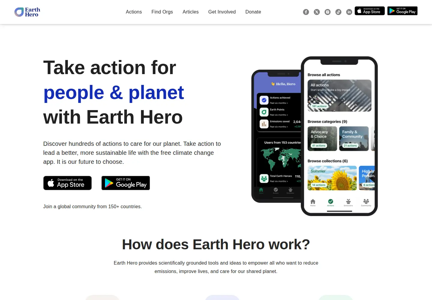 Screenshot of earthhero.org