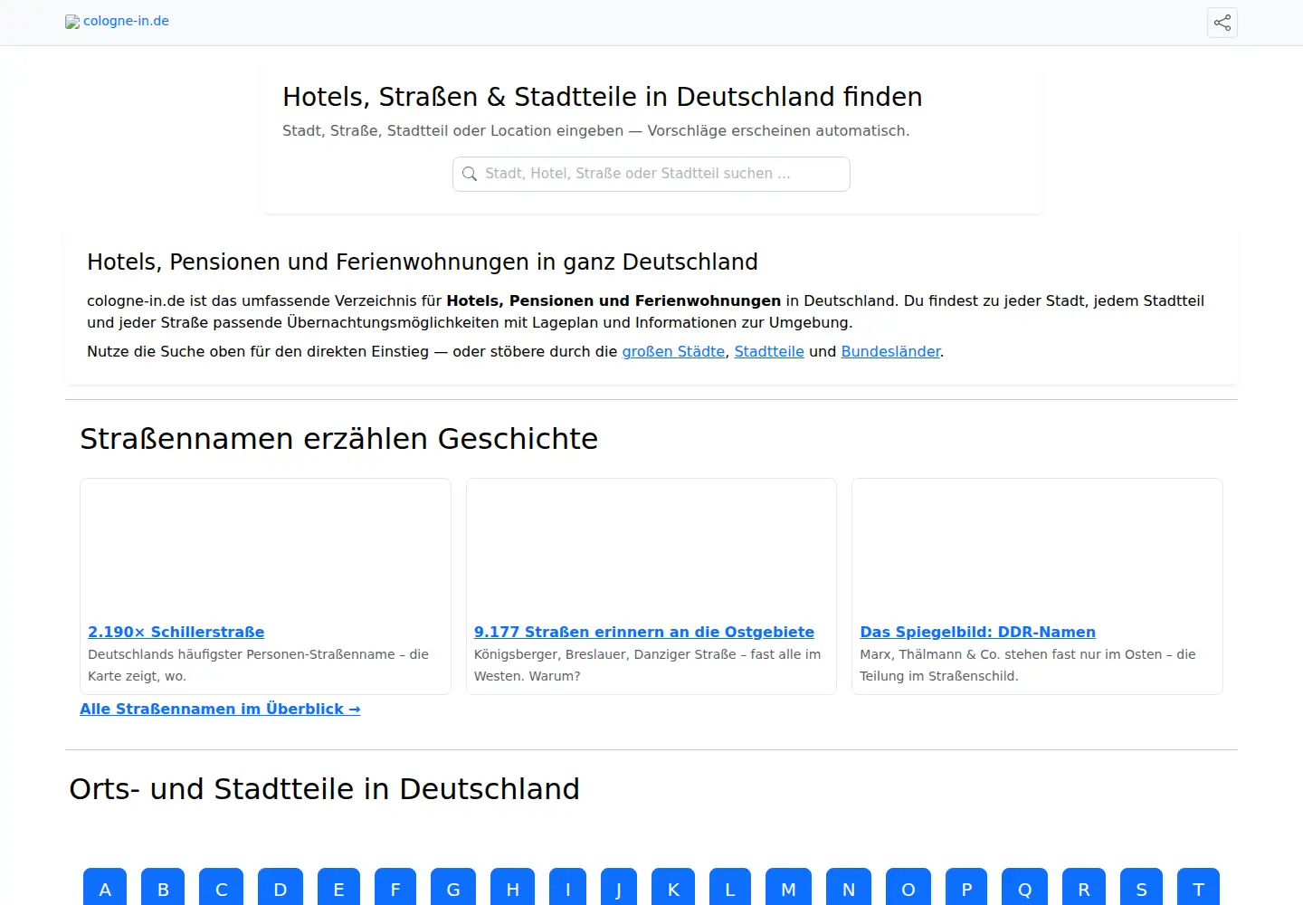 Screenshot of cologne-in.de