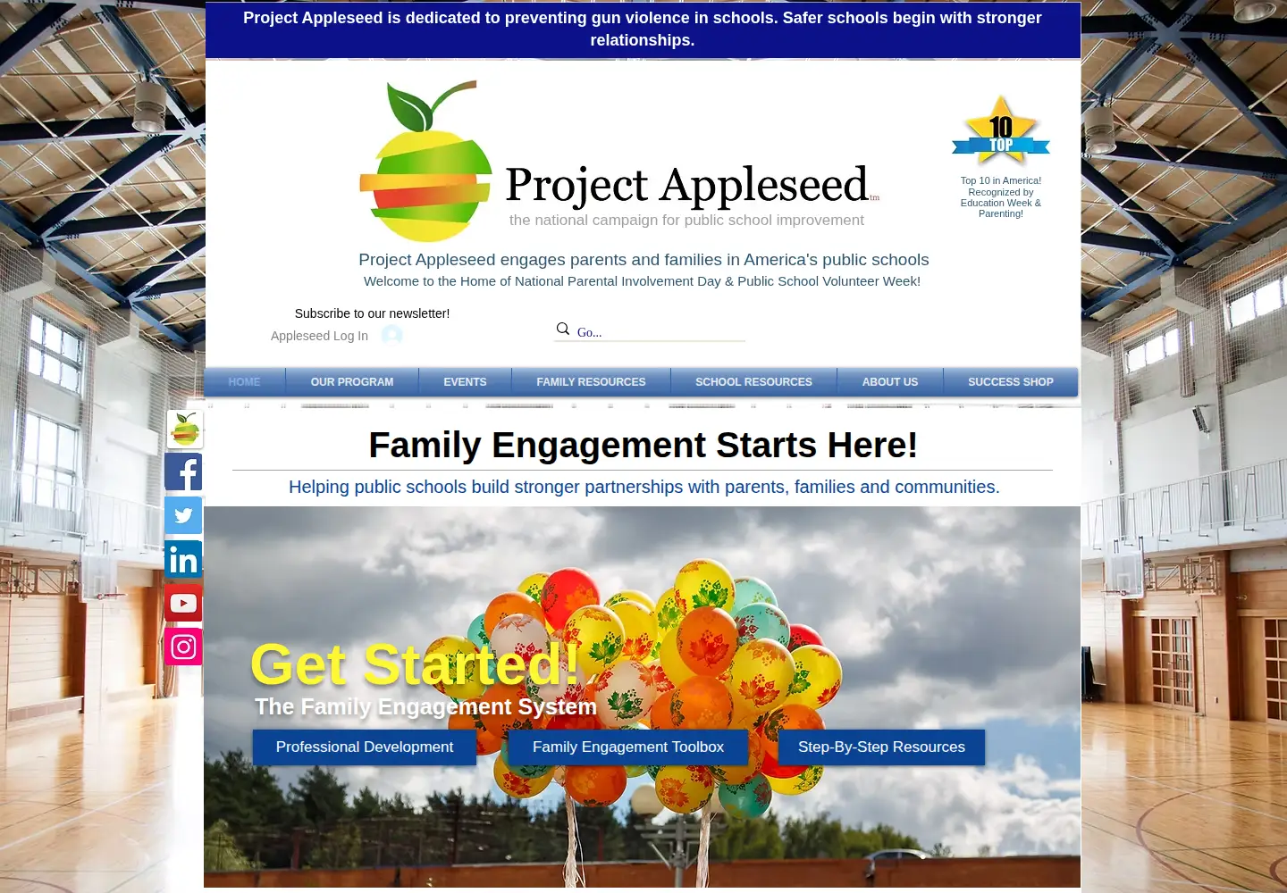Screenshot of projectappleseed.org