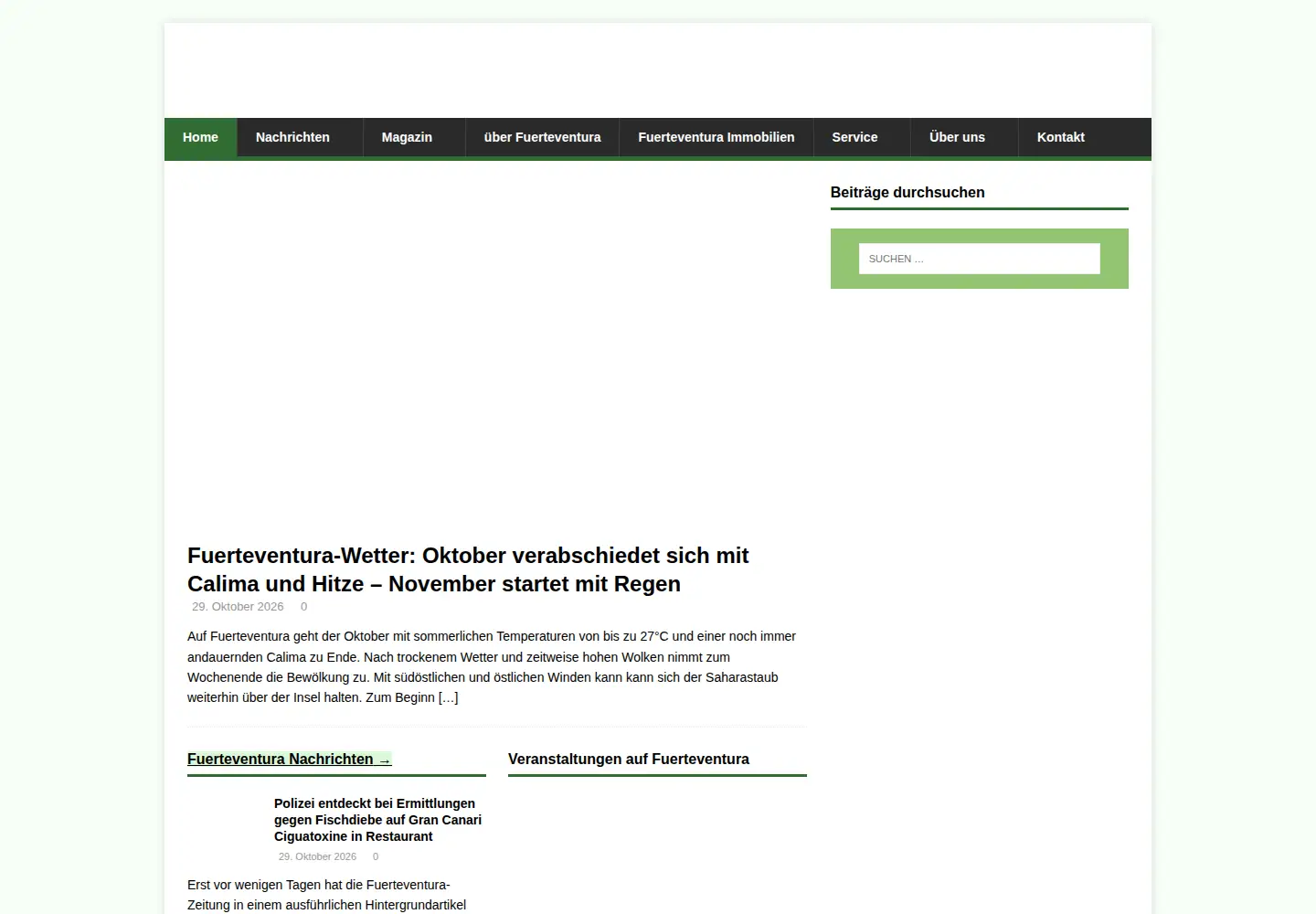 Screenshot of fuerteventurazeitung.de
