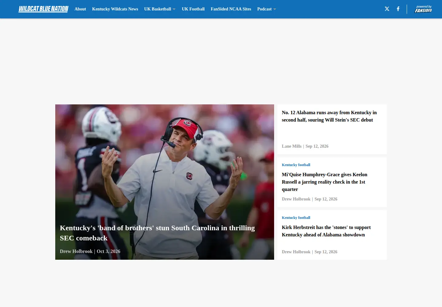 Screenshot of wildcatbluenation.com