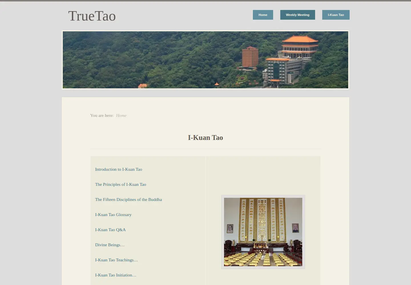 Screenshot of truetao.org