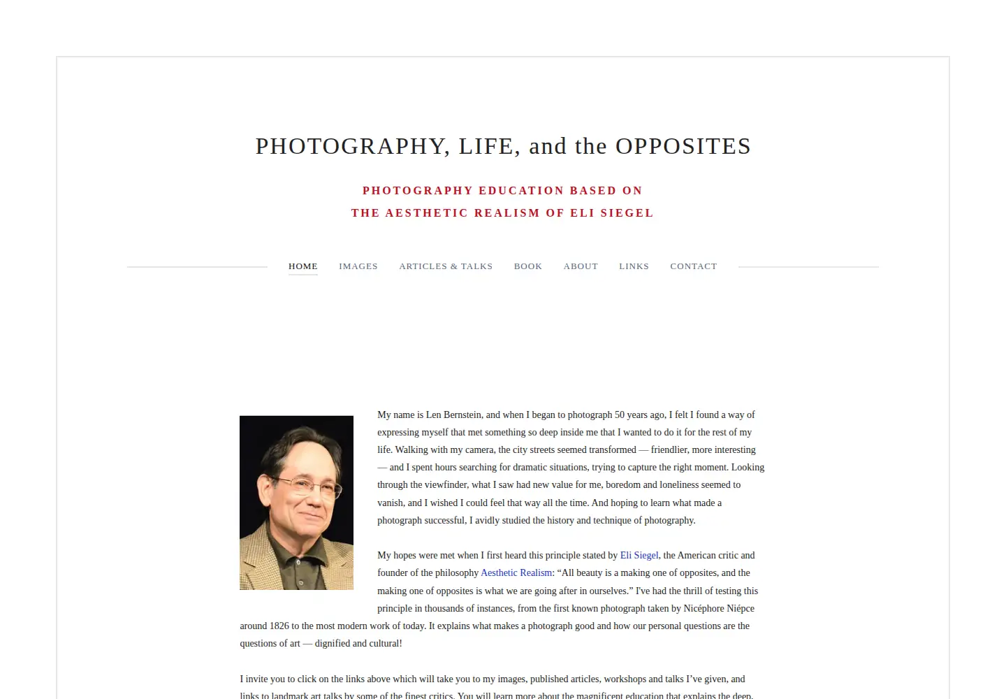Screenshot of lenbernstein.com