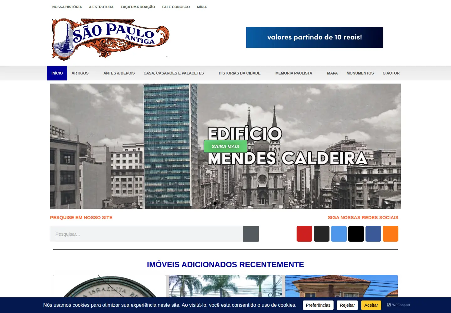 Screenshot of saopauloantiga.com.br