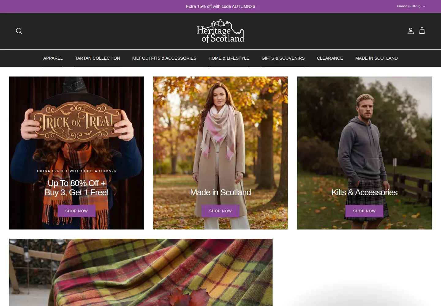 Screenshot of heritageofscotland.com