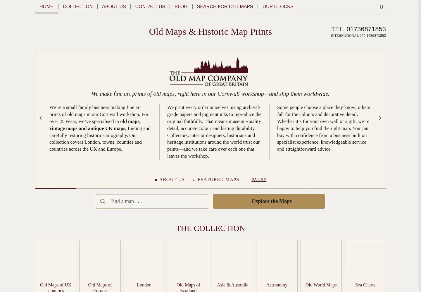 Screenshot of oldmap.co.uk