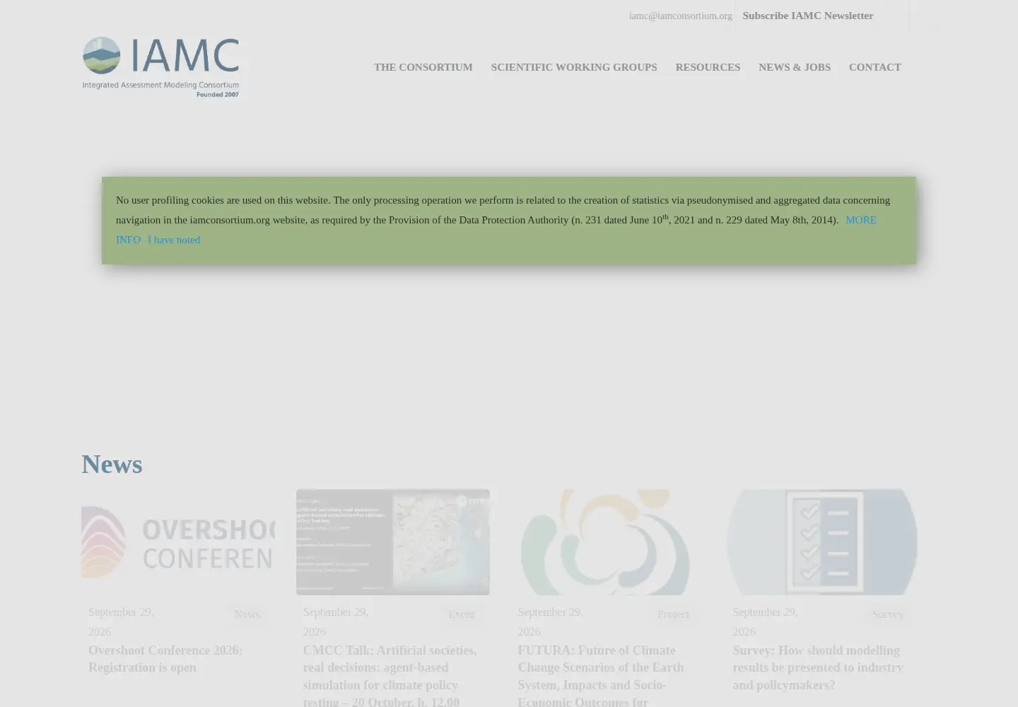 Screenshot of iamconsortium.org