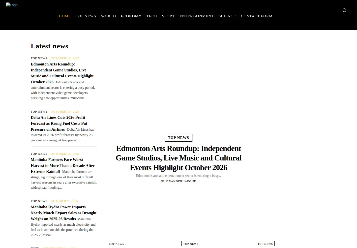 Screenshot of digbycourier.ca