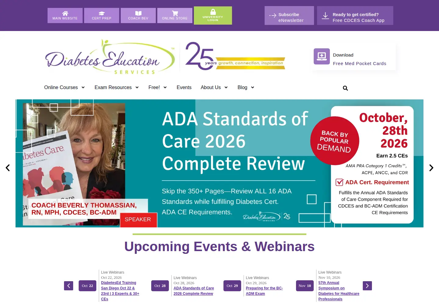 Screenshot of diabetesed.net