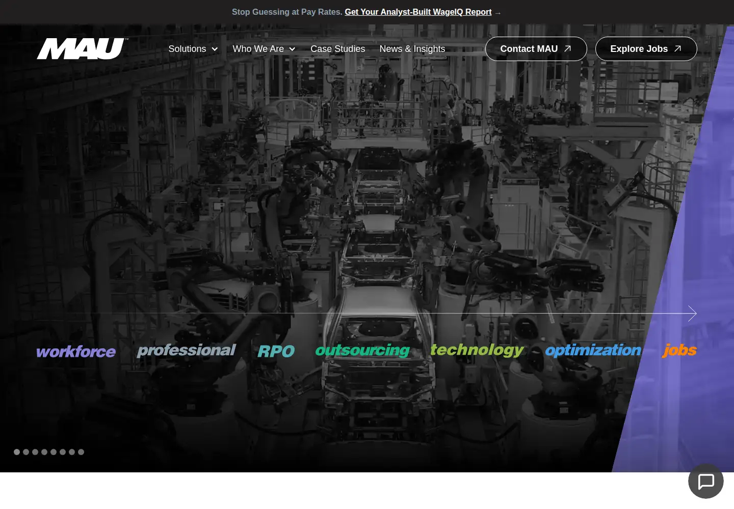 Screenshot of mau.com