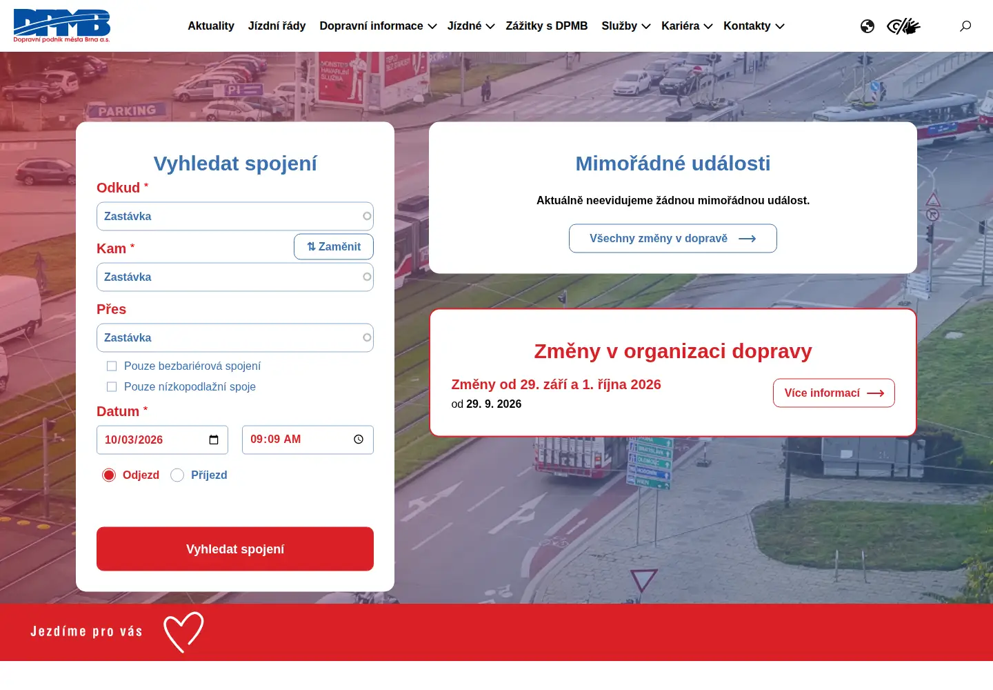 Screenshot of dpmb.cz
