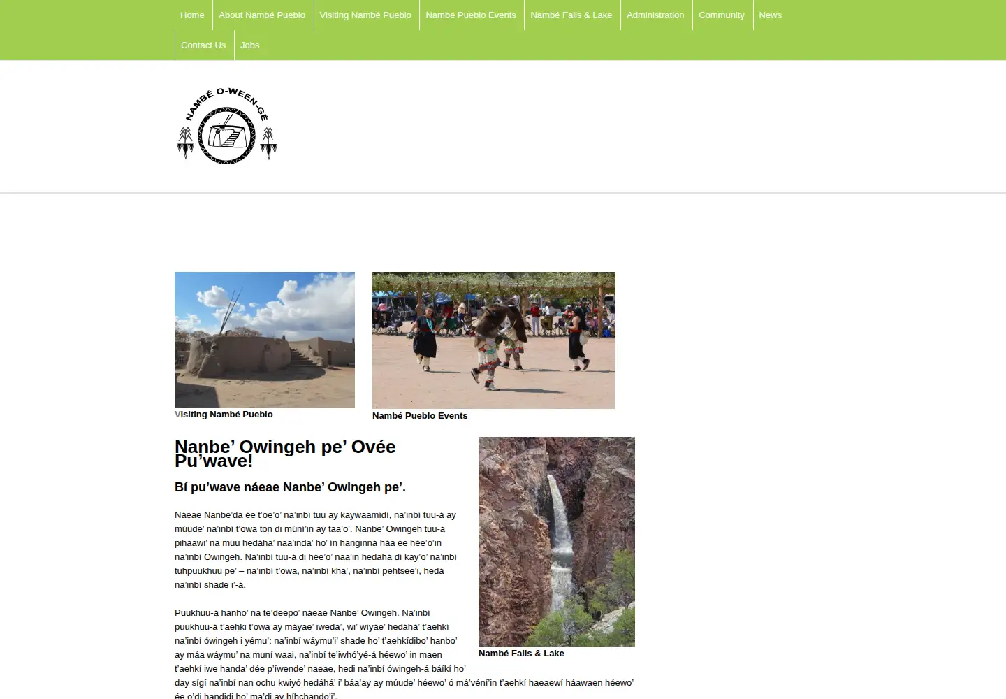 Screenshot of nambepueblo.org